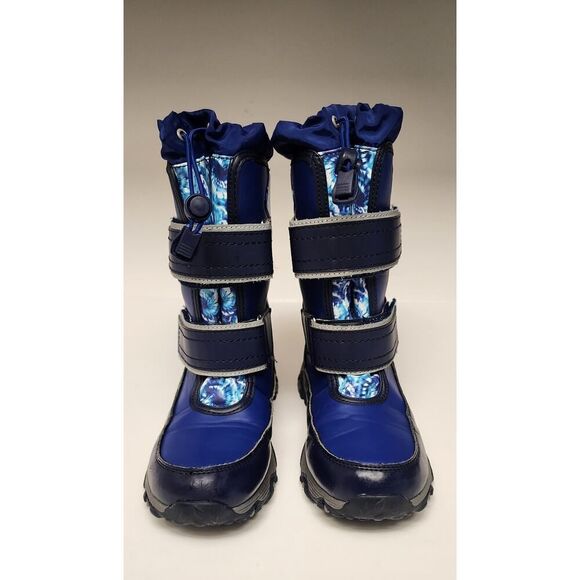 Lands End Kids Flurry Insulated Girls Winter Boots Snow 2M Color Blue/White - Picture 3 of 9